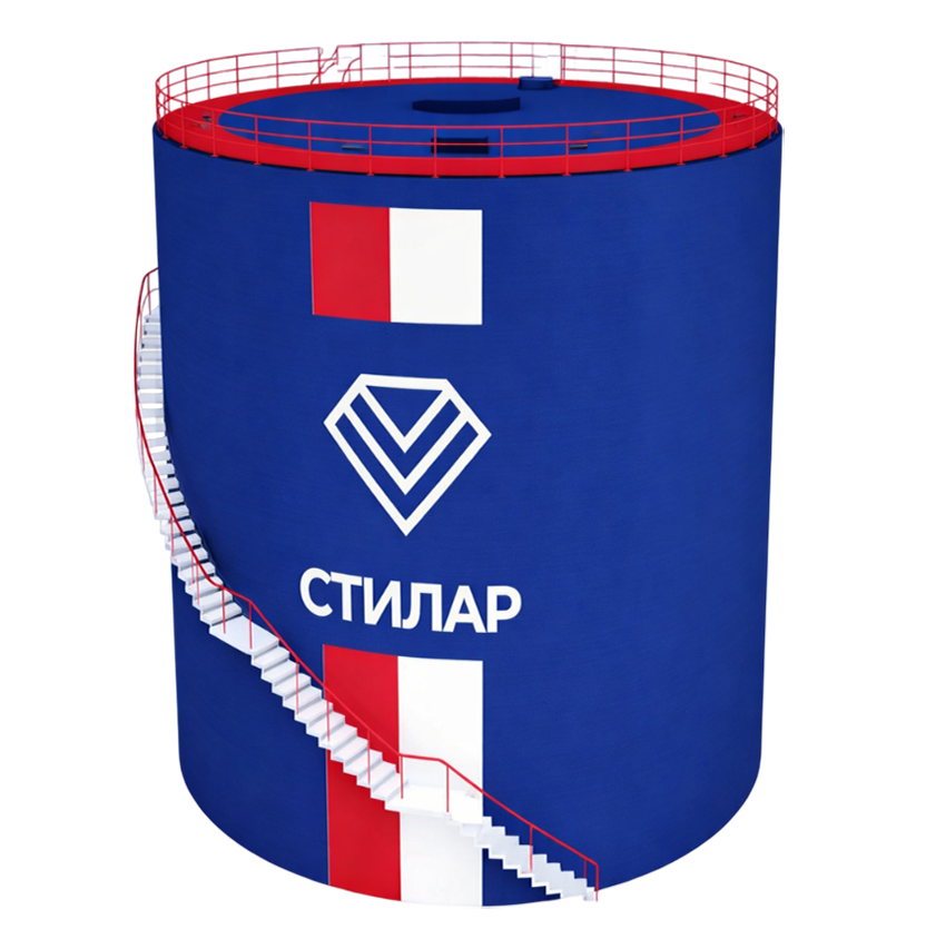 Цельносварной резервуар РВС для питьевой воды 150 м³ от завода-производителя